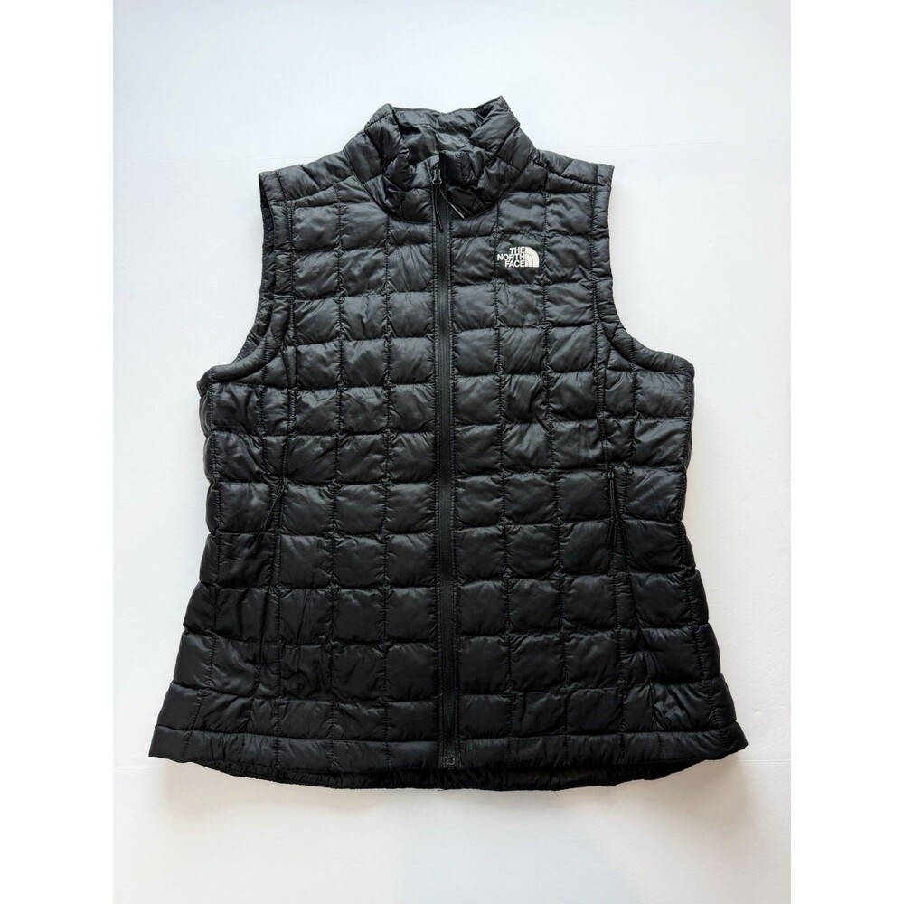 The North Face ThermoBall Eco Vest Womens M Black Lightweight Insulated Full Zip